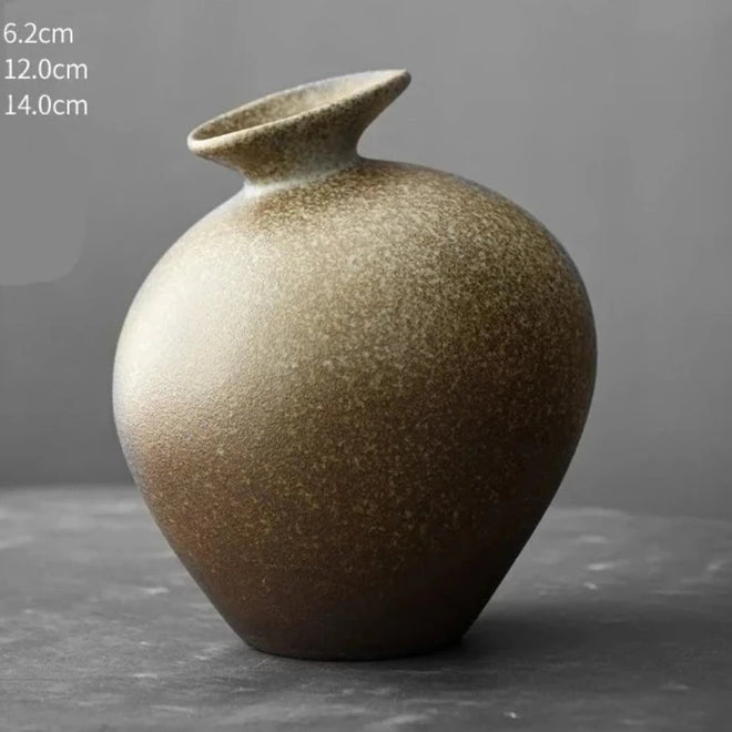 Brushed Terracotta Japanese Style Minimalist Vases - The Finishing Touch Decor