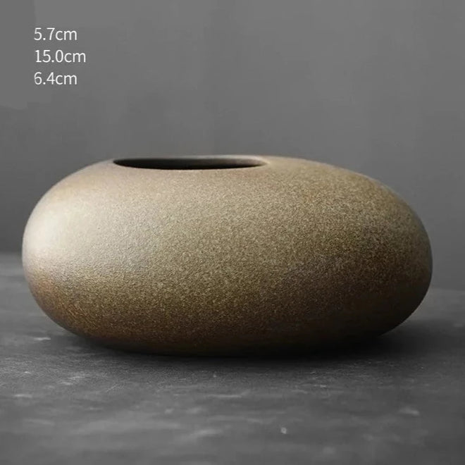 Brushed Terracotta Japanese Style Minimalist Vases - The Finishing Touch Decor