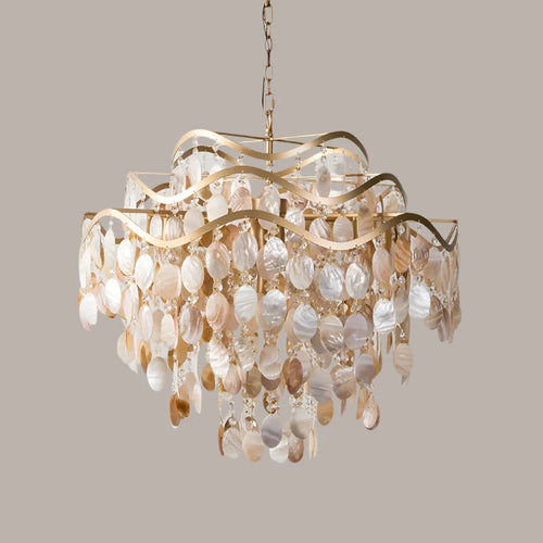 Conch Shell Coastal Pendant Chandelier Lighting - The Finishing Touch Decor