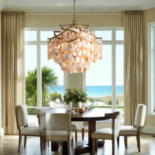 Conch Shell Coastal Pendant Chandelier Lighting - The Finishing Touch Decor
