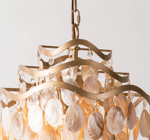 Conch Shell Coastal Pendant Chandelier Lighting - The Finishing Touch Decor