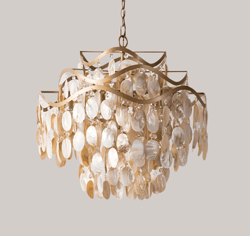 Conch Shell Coastal Pendant Chandelier Lighting - The Finishing Touch Decor