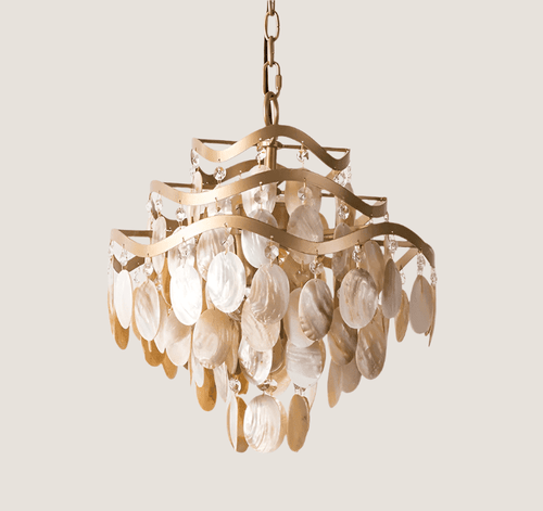 Conch Shell Coastal Pendant Chandelier Lighting - The Finishing Touch Decor