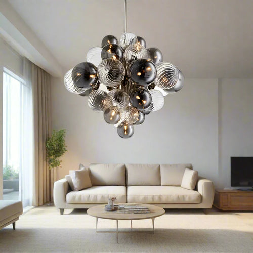 Glass Bubble Ball Post-Modern Iron Pendant Chandelier - The Finishing Touch Decor