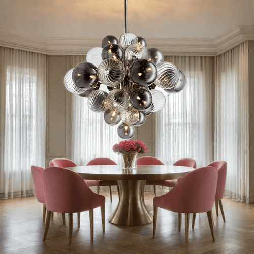 Glass Bubble Ball Post-Modern Iron Pendant Chandelier - The Finishing Touch Decor