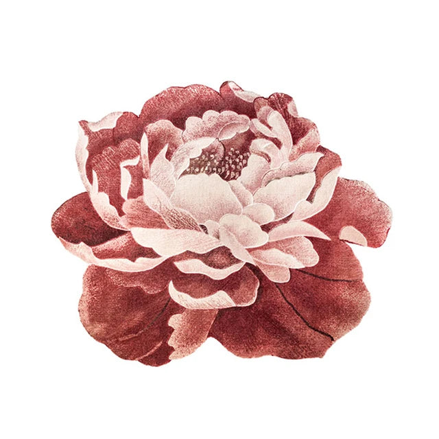 Romantic Peony Flower Shaped Luxury Bedside Carpet Rug - The Finishing Touch Decor