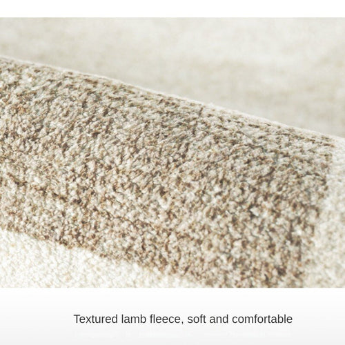 Neutral Plaid Modern Round Plush Area Rug - The Finishing Touch Decor