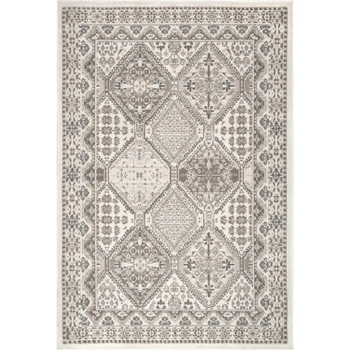 Extra Large Beige Grey Moroccan Pattern Area Rug - The Finishing Touch Decor