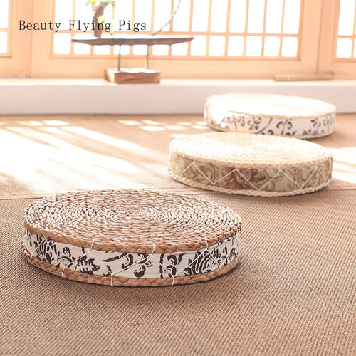 Tea Ceremony Handmade Straw Round Tatami Floor Cushion Seat - The Finishing Touch Decor
