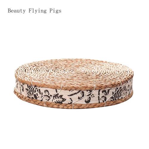 Tea Ceremony Handmade Straw Round Tatami Floor Cushion Seat - The Finishing Touch Decor