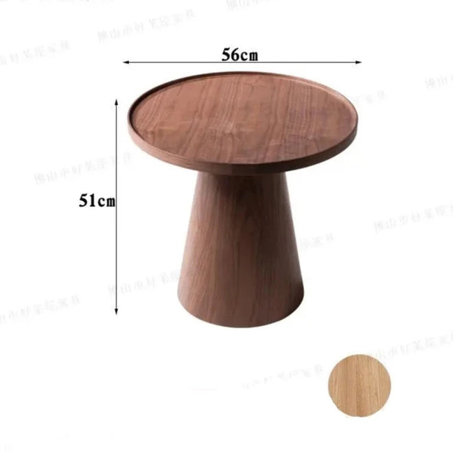 Solid Wood Round Pedestal Post-Modern Minimalist End Tables - The Finishing Touch Decor
