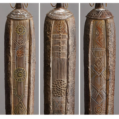 African Woman Resin Tribal Female Figurines - The Finishing Touch Decor