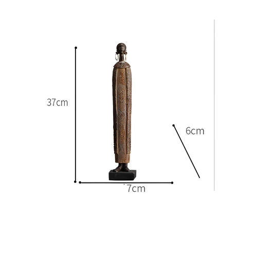 African Woman Resin Tribal Female Figurines - The Finishing Touch Decor