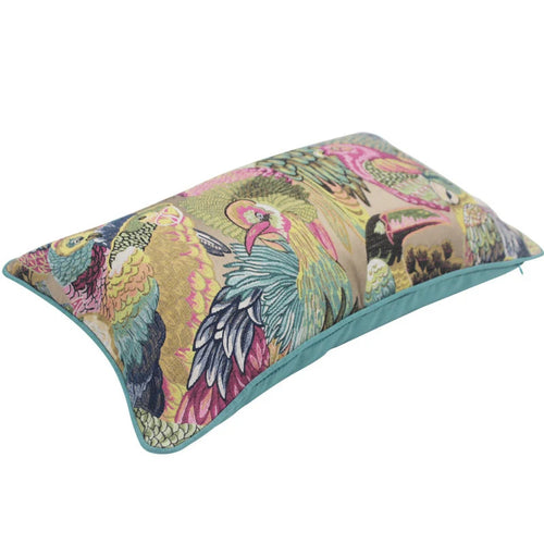 Neoclassical Parrot Flower Embroidery Throw Pillow Covers - The Finishing Touch Decor