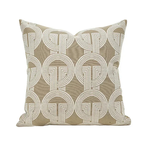Nordic Light Oatmeal Patterned Throw Pillow Cover - The Finishing Touch Decor