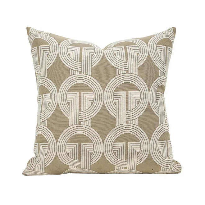 Nordic Light Oatmeal Patterned Throw Pillow Cover - The Finishing Touch Decor