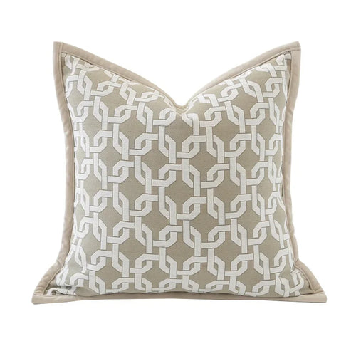 Nordic Light Oatmeal Patterned Throw Pillow Cover - The Finishing Touch Decor