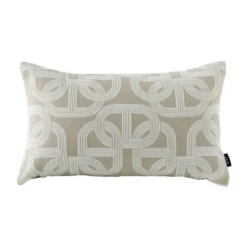 Nordic Light Oatmeal Patterned Throw Pillow Cover - The Finishing Touch Decor