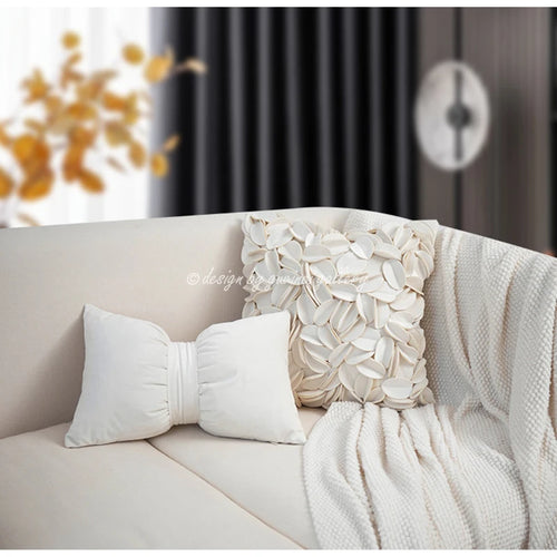 Spring Solid Color Romantic Flower Petals Throw Pillow Covers - 45x45cm - The Finishing Touch Decor