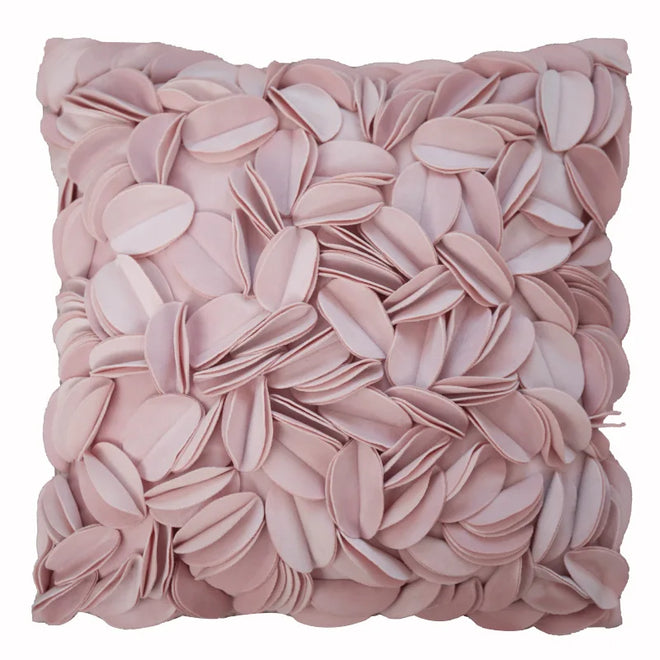 Spring Solid Color Romantic Flower Petals Throw Pillow Covers - 45x45cm - The Finishing Touch Decor