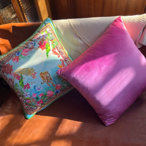 Jungle Leopard Print Velvet Throw Pillow Covers - The Finishing Touch Decor