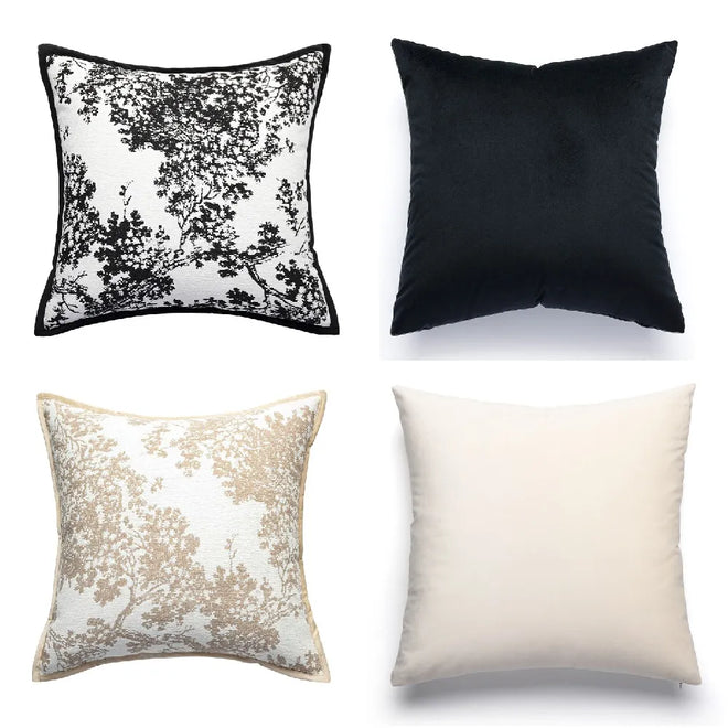 Contemporary French Luxury Pattern Variety Throw Pillow Covers - The Finishing Touch Decor
