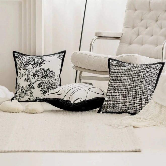 Contemporary French Luxury Pattern Variety Throw Pillow Covers - The Finishing Touch Decor