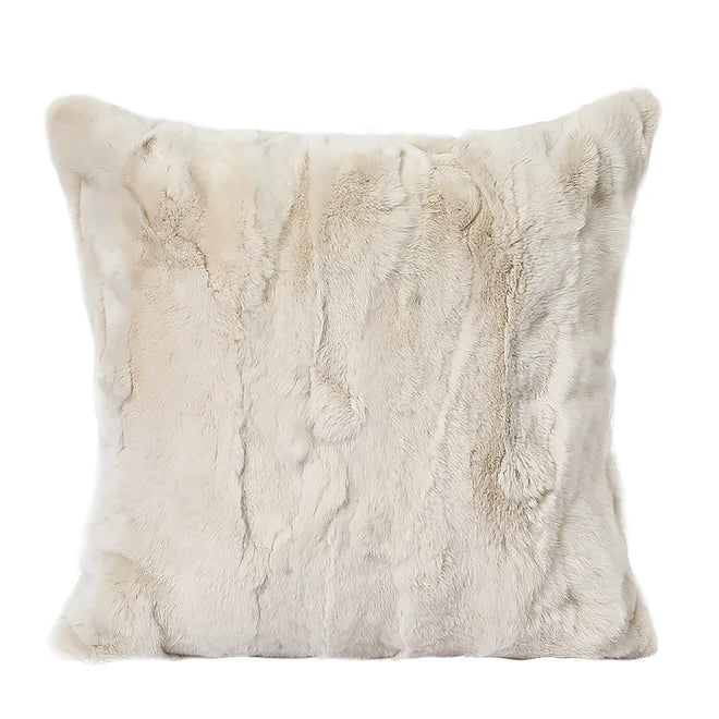 Luxurious Rabbit Fur Throw Pillow Cover - 45x45cm - The Finishing Touch Decor