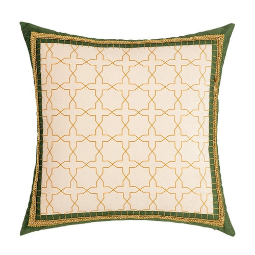 Green Leaves Print Velvety Luxury Throw Pillow Covers - The Finishing Touch Decor