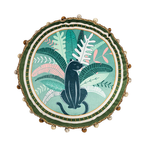 Green Leaves Print Velvety Luxury Throw Pillow Covers - The Finishing Touch Decor