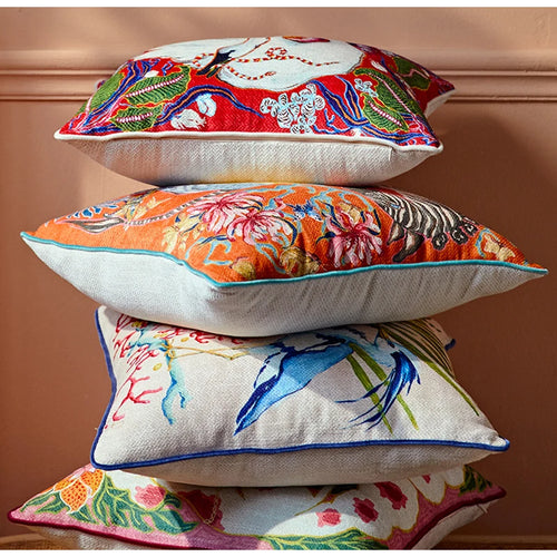 Eclectic Antique Swan & Animal Scenes Throw Pillow Covers - The Finishing Touch Decor