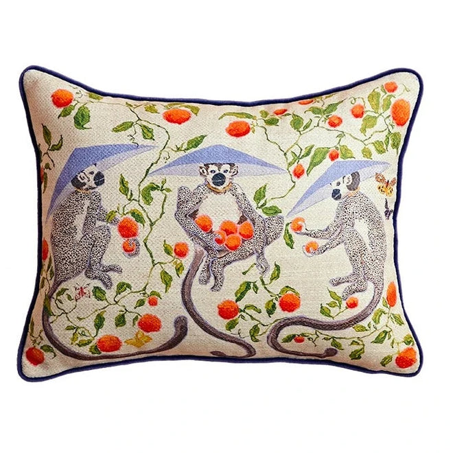 Eclectic Antique Swan & Animal Scenes Throw Pillow Covers - The Finishing Touch Decor