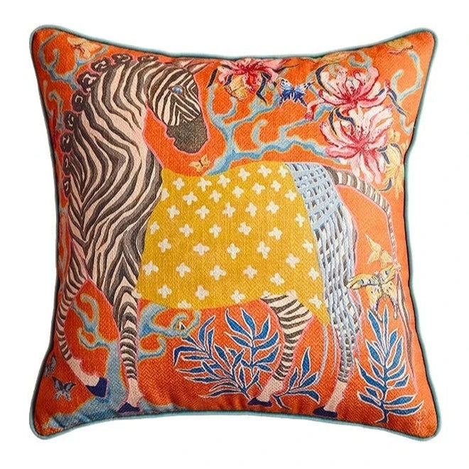 Eclectic Antique Swan & Animal Scenes Throw Pillow Covers - The Finishing Touch Decor