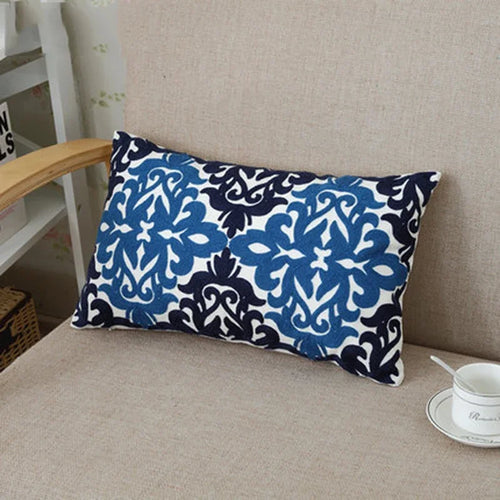 Ethnic Canvas Cotton Embroidered Throw Pillow Cover - The Finishing Touch Decor