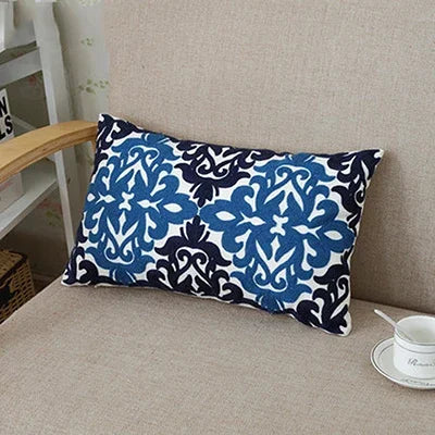 Ethnic Canvas Cotton Embroidered Throw Pillow Cover - The Finishing Touch Decor
