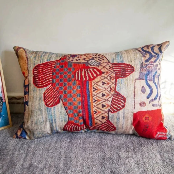 Colorful Pattern Lumbar Bohemian Throw Pillow Covers - The Finishing Touch Decor