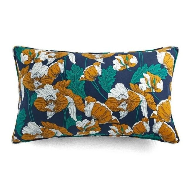 Duck & Lotus Flower Garden Print Throw Pillow Covers - The Finishing Touch Decor