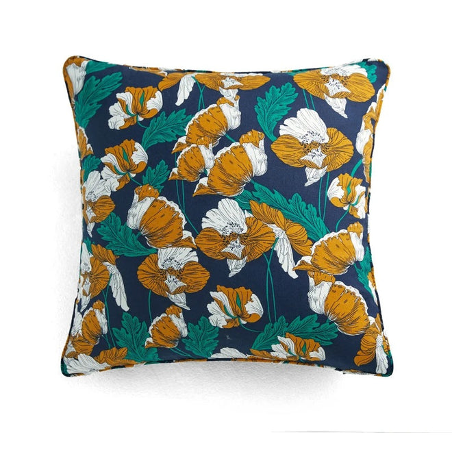 Duck & Lotus Flower Garden Print Throw Pillow Covers - The Finishing Touch Decor