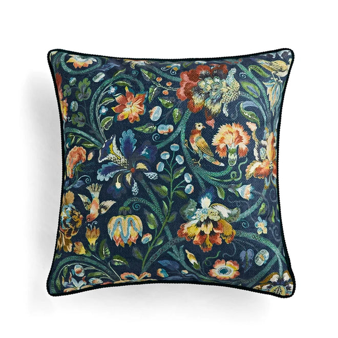 Duck & Lotus Flower Garden Print Throw Pillow Covers - The Finishing Touch Decor