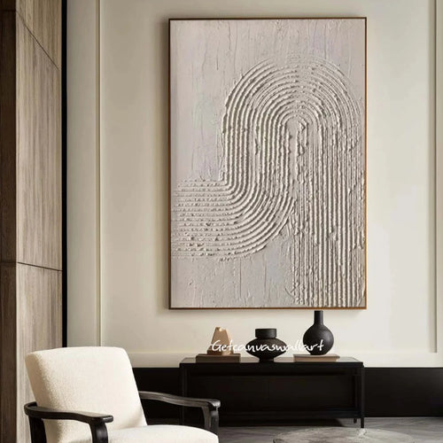 Neutral Beige Textured Wabi Sabi Minimalist Painting Canvas Wall Art - The Finishing Touch Decor