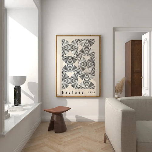 Bauhaus Scandi Cotton Canvas Exhibition Print Wall Art - The Finishing Touch Decor