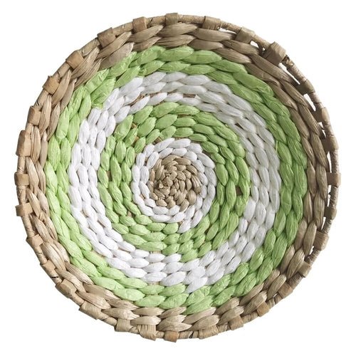Hanging Seagrass Woven Round Boho Wicker Wall Art - The Finishing Touch Decor