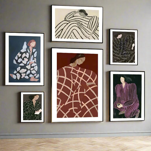 Sofia Lind Serene Women Abstract Lines Canvas Wall Art Print - The Finishing Touch Decor