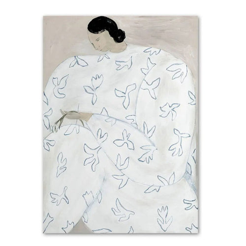 Sofia Lind Serene Women Abstract Lines Canvas Wall Art Print - The Finishing Touch Decor