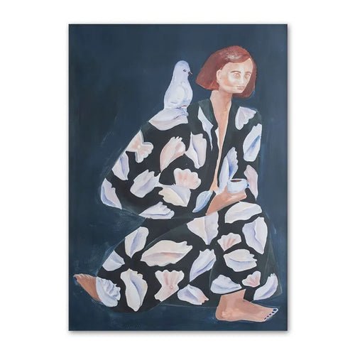 Sofia Lind Serene Women Abstract Lines Canvas Wall Art Print - The Finishing Touch Decor