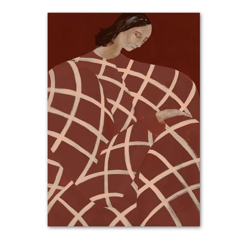Sofia Lind Serene Women Abstract Lines Canvas Wall Art Print - The Finishing Touch Decor