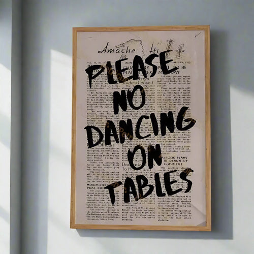 Vintage Newspaper Graffiti Canvas Wall Art Print - The Finishing Touch Decor