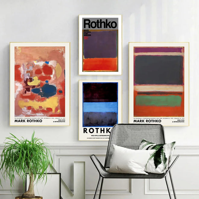 Color Block Mark Rothko Exhibition Poster Print Wall Art - The Finishing Touch Decor