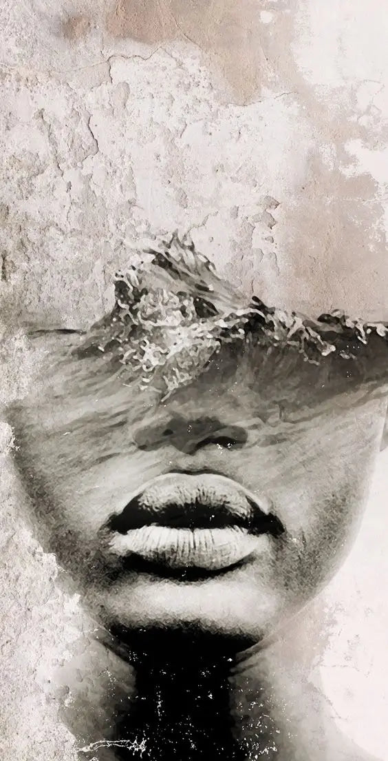 Avant Garde Black & White Female Artistic Headshot Canvas - The Finishing Touch Decor