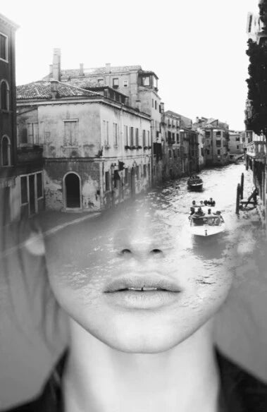 Avant Garde Black & White Female Artistic Headshot Canvas - The Finishing Touch Decor